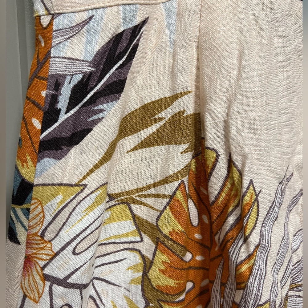 Sage the Label Tropical Button Linen Dress Size Small - Picture 4 of 8